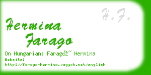 hermina farago business card